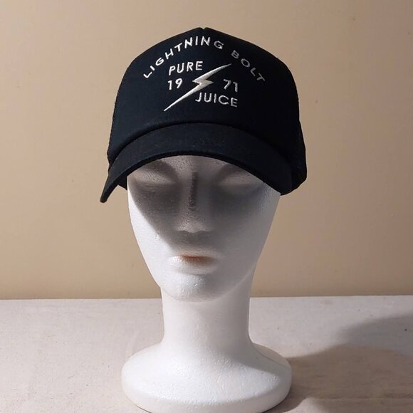 Lightning Bolt Black Pure Juice Trucker Hat Size O/S - Picture 6 of 8